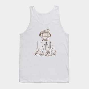 Van Living (brown lines) Van Living (brown lines) Tank Top